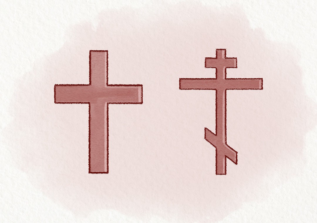 cruz ocidental e cruz oriental lado a lado