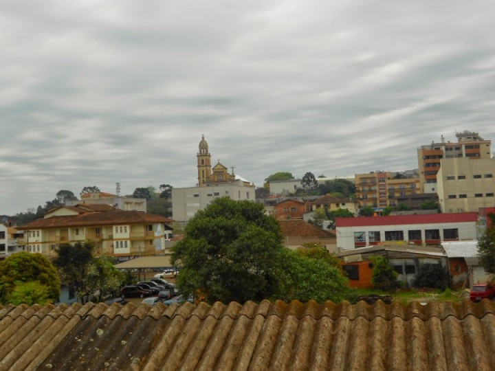 Vista da janela da cozinha da Casa Pastoral de Tapejara