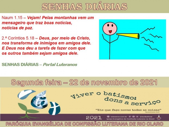 Senhas do dia - 22.11.2021