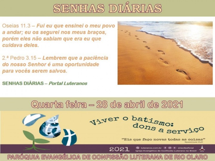 Senhas do dia - 28.04.2021