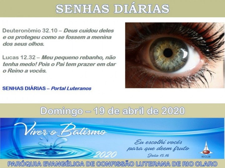 Senhas do dia - 19.04.2020