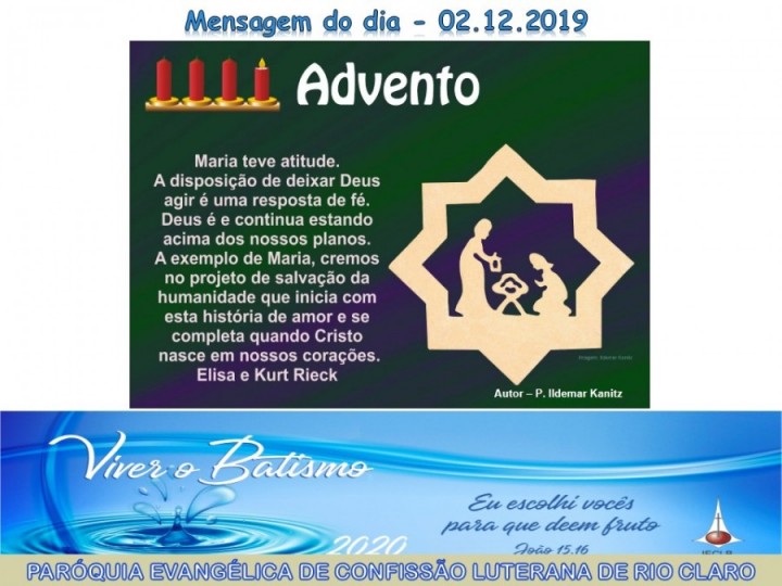 Mensagem do dia - 02.12.2019