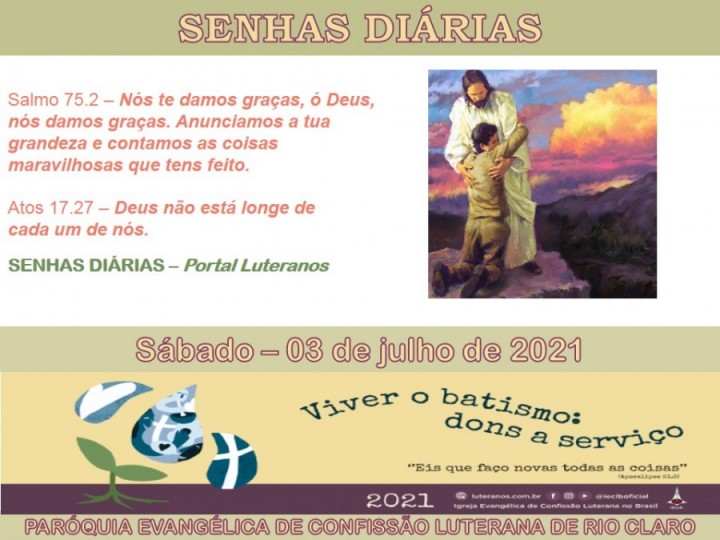 Senhas do dia - 03.07.2021