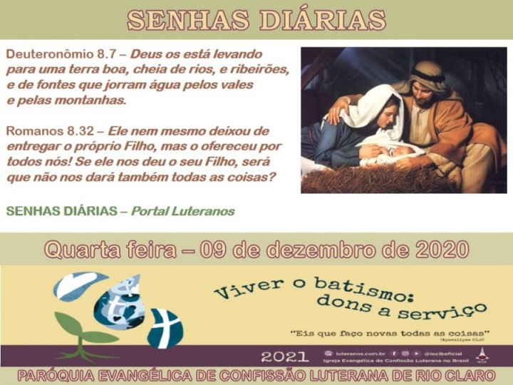 Senhas do dia - 09.12.2020