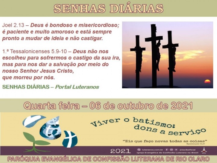 Senhas do dia - 06.10.2021