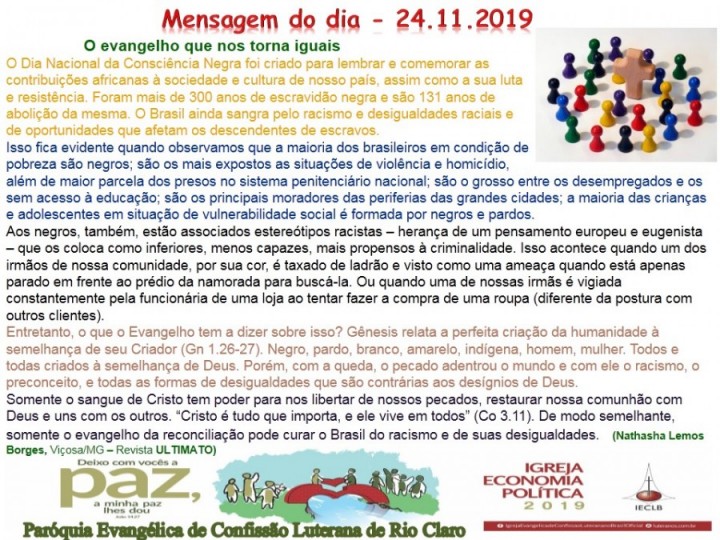 Mensagem do dia - 24.11.2019