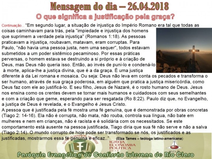 Mensagem do dia - 26.04.2018