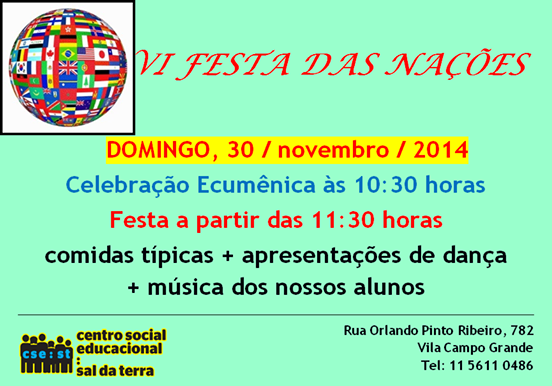 Festa das Nações no Sal da Terra 30.11.2014