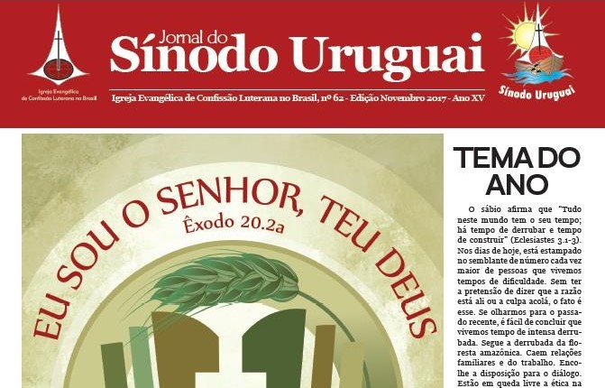 Jornal do Sínodo Uruguai - Ano 15 - nº 62 - Novembro 2017 -  recorte da capa