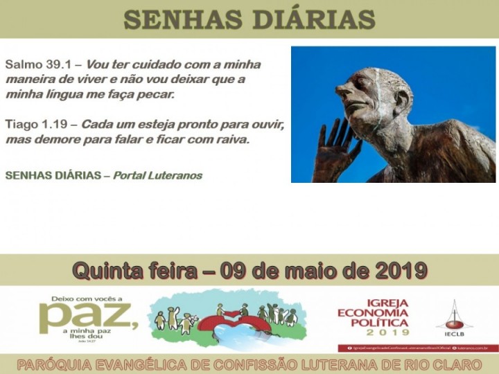 Senhas do dia - 09.05.2019