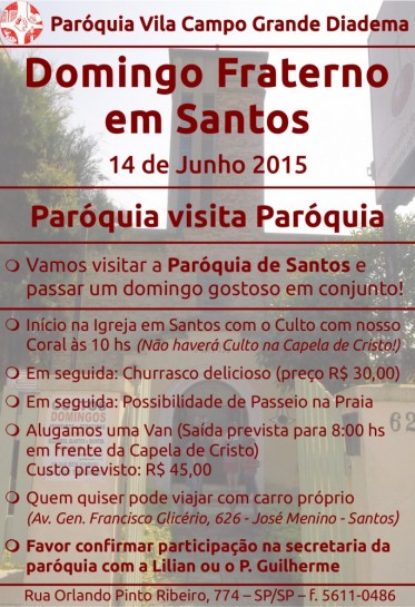 Domingo Fraterno Santos 14.06.2015