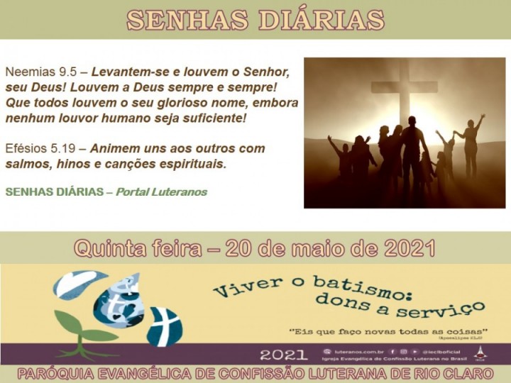 Senhas do dia - 20.05.2021