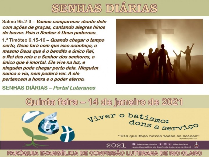 Senhas do dia - 14.01.2021