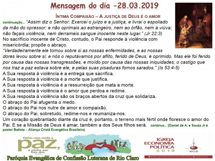 Mensagem do dia - 28.03.2019