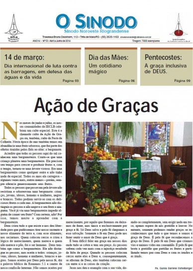 Jornal O Sínodo - Nº. 53 - Abril - Junho 2014