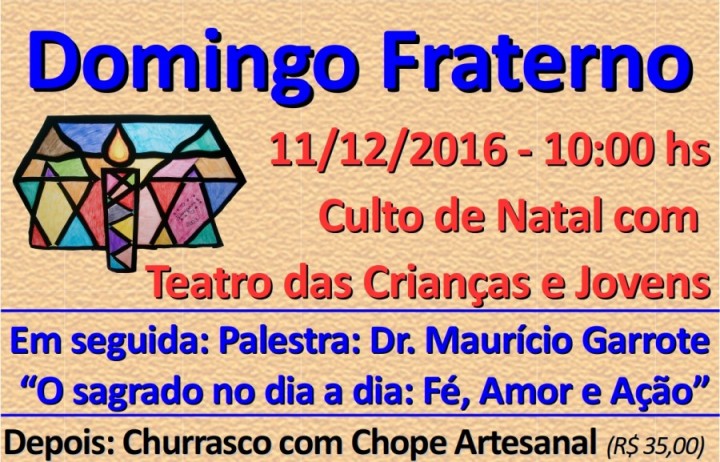 Domingo Fraterno 11.12.16 Panfleto