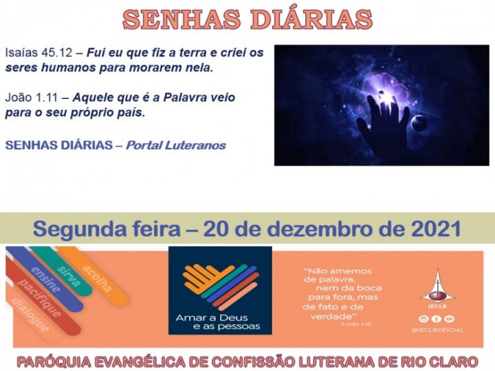 Senhas do dia - 20.12.2021