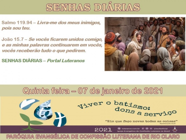 Senhas do dia - 07.01.2021