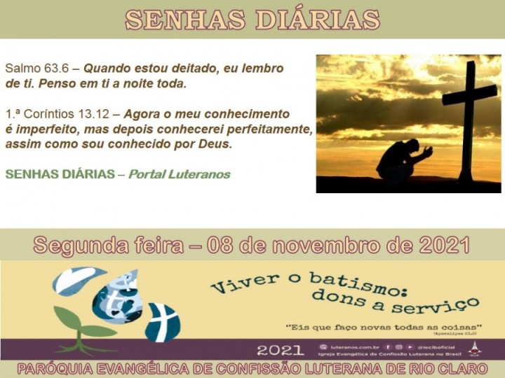 Senhas do dia - 08.11.2021