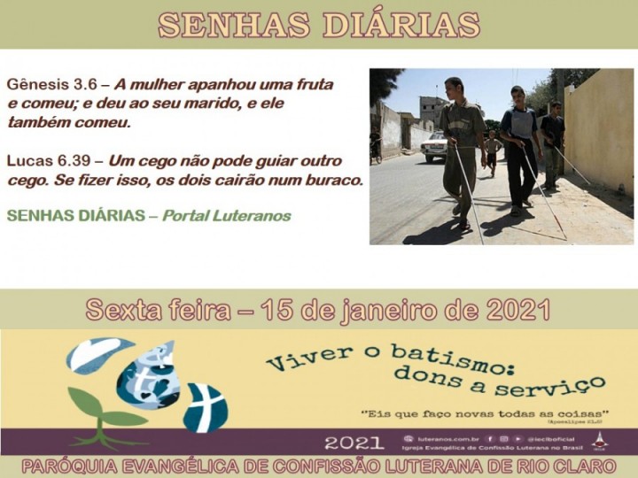 Senhas do dia - 15.01.2021