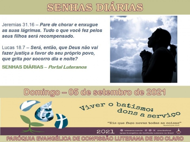 Senhas do dia - 05.09.2021