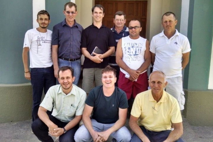 Equipe reunida para preparo do VII Encontro Nacional de Trombonistas