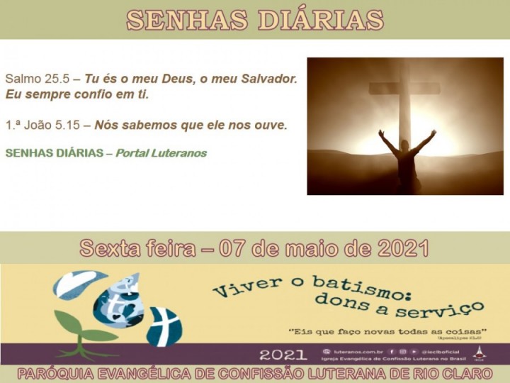 Senhas do dia - 07.05.2021