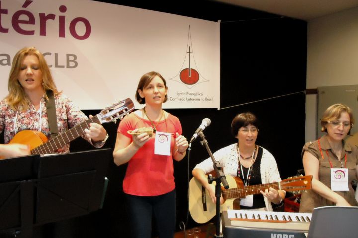 Celebração durante o Encontro