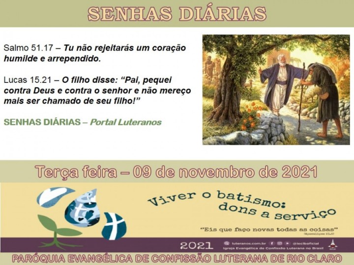 Senhas do dia - 09.11.2021