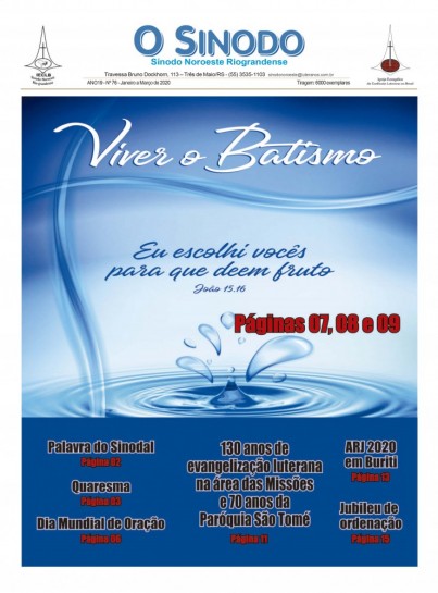 Jornal O Sínodo - Nº. 76 - Janeiro - Março 2020