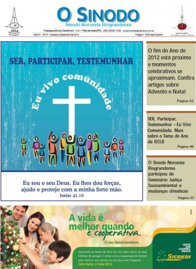 Jornal O Sínodo - Nº. 47 - Outubro - Dezembro 2012