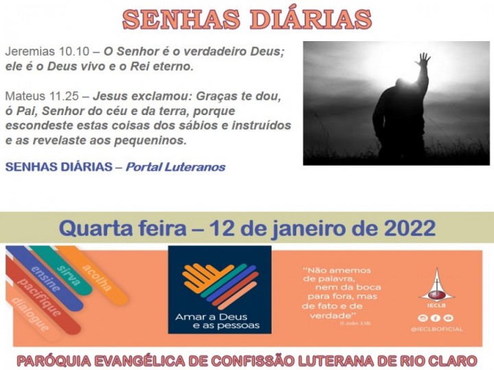 Senhas do dia - 12.01.2022