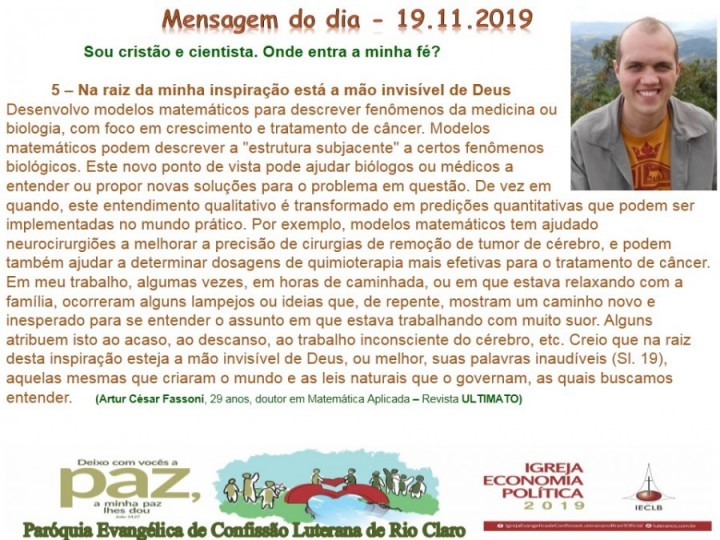 Mensagem do dia - 19.11.2019