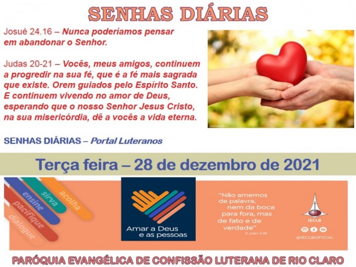 Senhas do dia - 28.12.2021