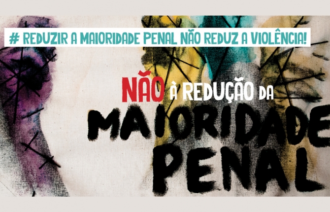 Imagem contra a redução da maioridade penal