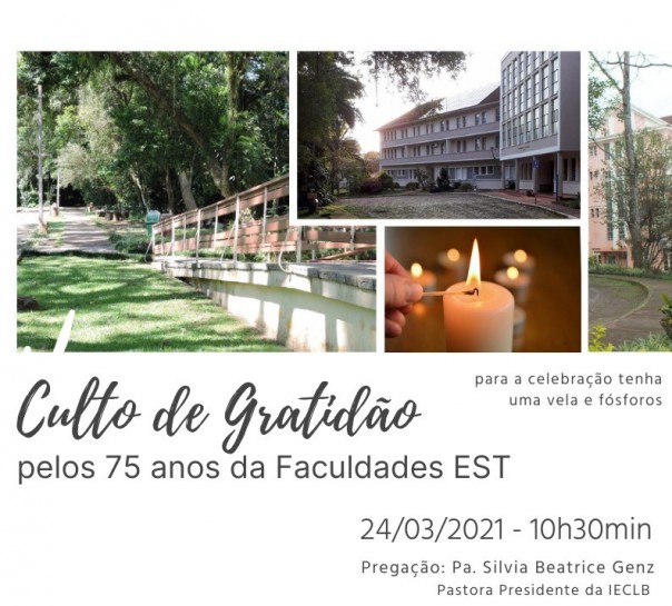 Culto do Jubileu dos 75 Anos da EST.