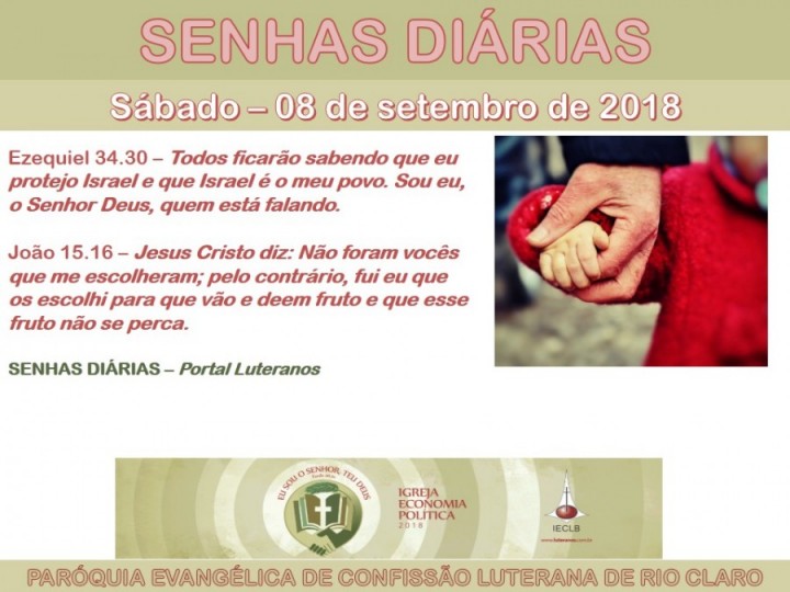 Senhas do dia - 08.09.2018