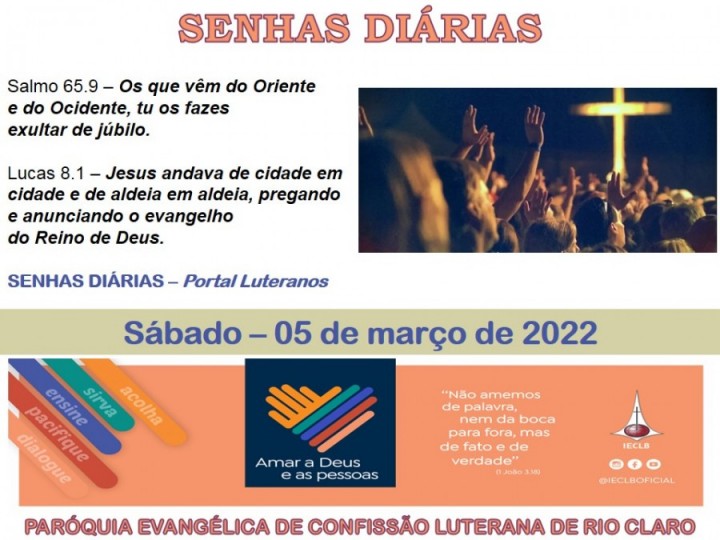 Senhas do dia - 05.03.2022