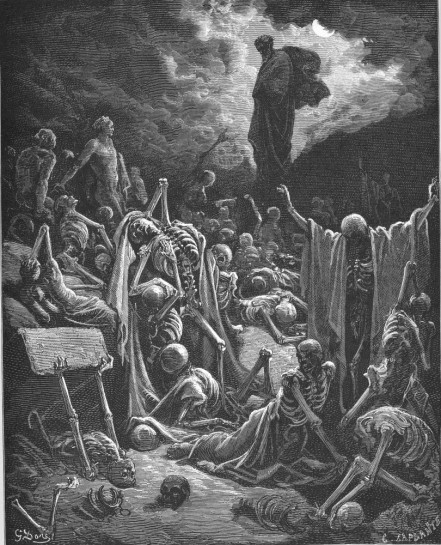 Vision of the Valley of Dry Bones | Gustave Doré  (1832-1883) | 1866.