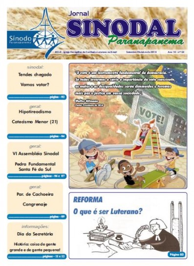 Jornal Sinodal Paranapanema - Ano 10 - Nº.  54 - Setembro e Outubro 2010