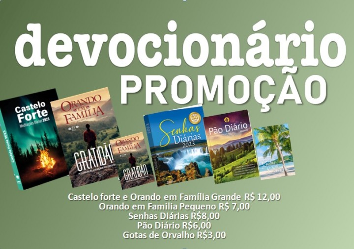 Promoção de devocionários 2023.