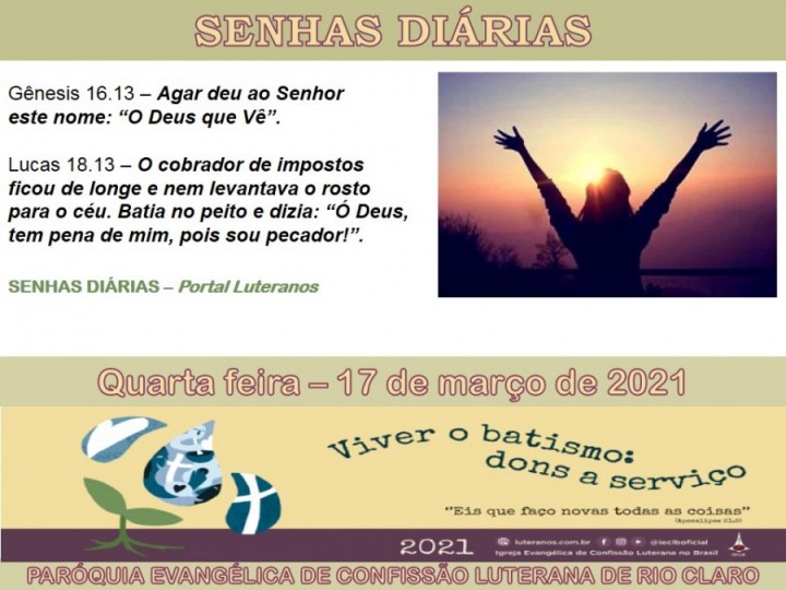 Senhas do dia - 17.03.2021