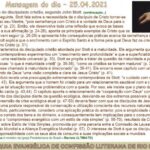 Mensagem do dia - 25.04.2021