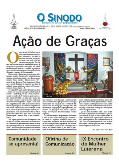 Jornal O Sínodo - Nº. 57 - Abril - Junho 2015