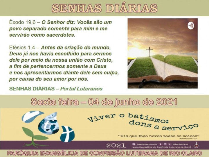 Senhas do dia - 04.06.2021