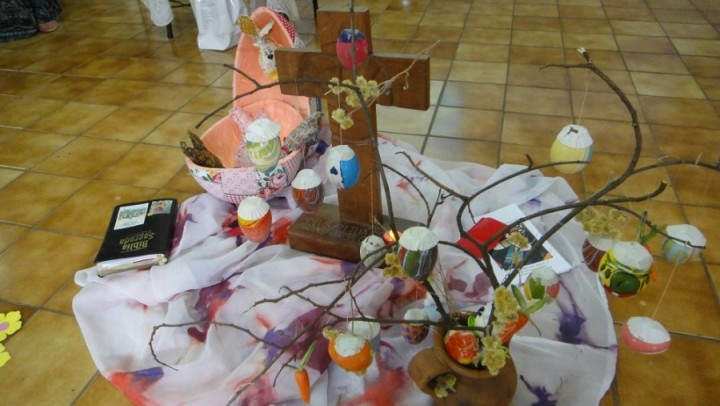 Altar construído no chão