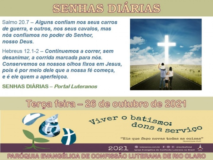 Senhas do dia - 26.10.2021