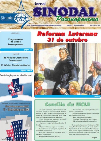 Jornal Sinodal Paranapanema - Ano 8 - Nº.  42 - Setembro e Outubro 2008