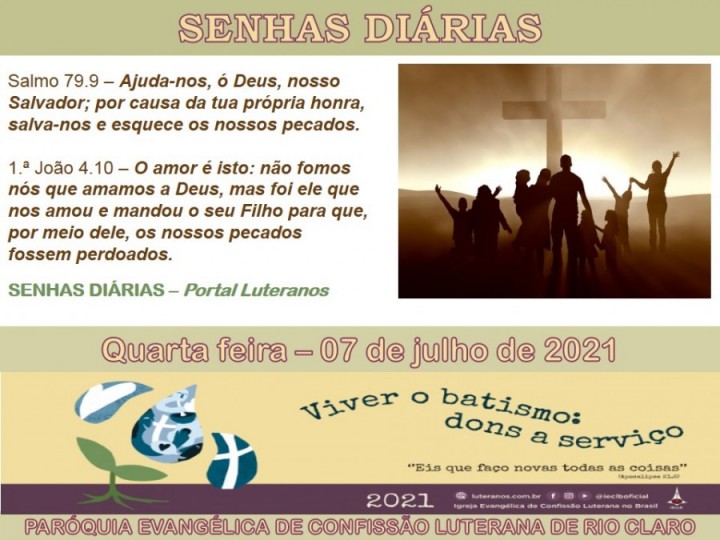 Senhas do dia - 07.07.2021