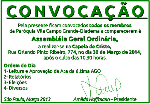 Convocação Assembleia 30.03.14